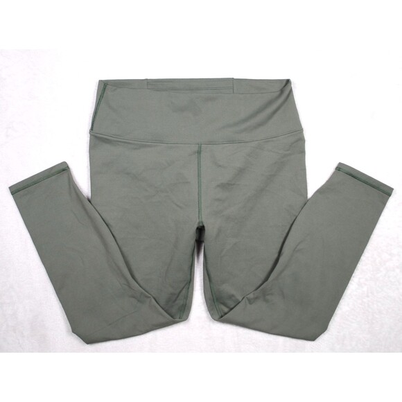 Fabletics Boost PowerHold High-Waisted 7/8 Olive Green/Pink Leggings XL - Picture 1 of 7